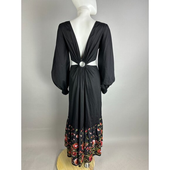 Anthropologie Geisha Designs Karolina Embroidered Cut-Out Maxi Dress Sz 16 $248 - Picture 7 of 8